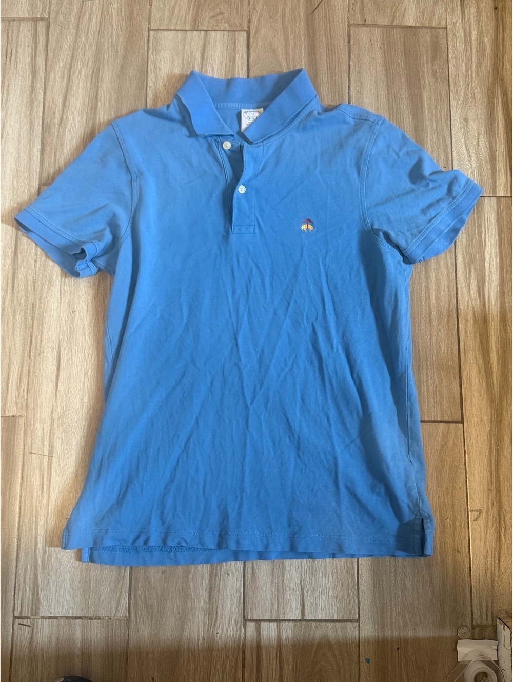 Brooks Brothers Slim Fit Blue Polo Shirt Medium